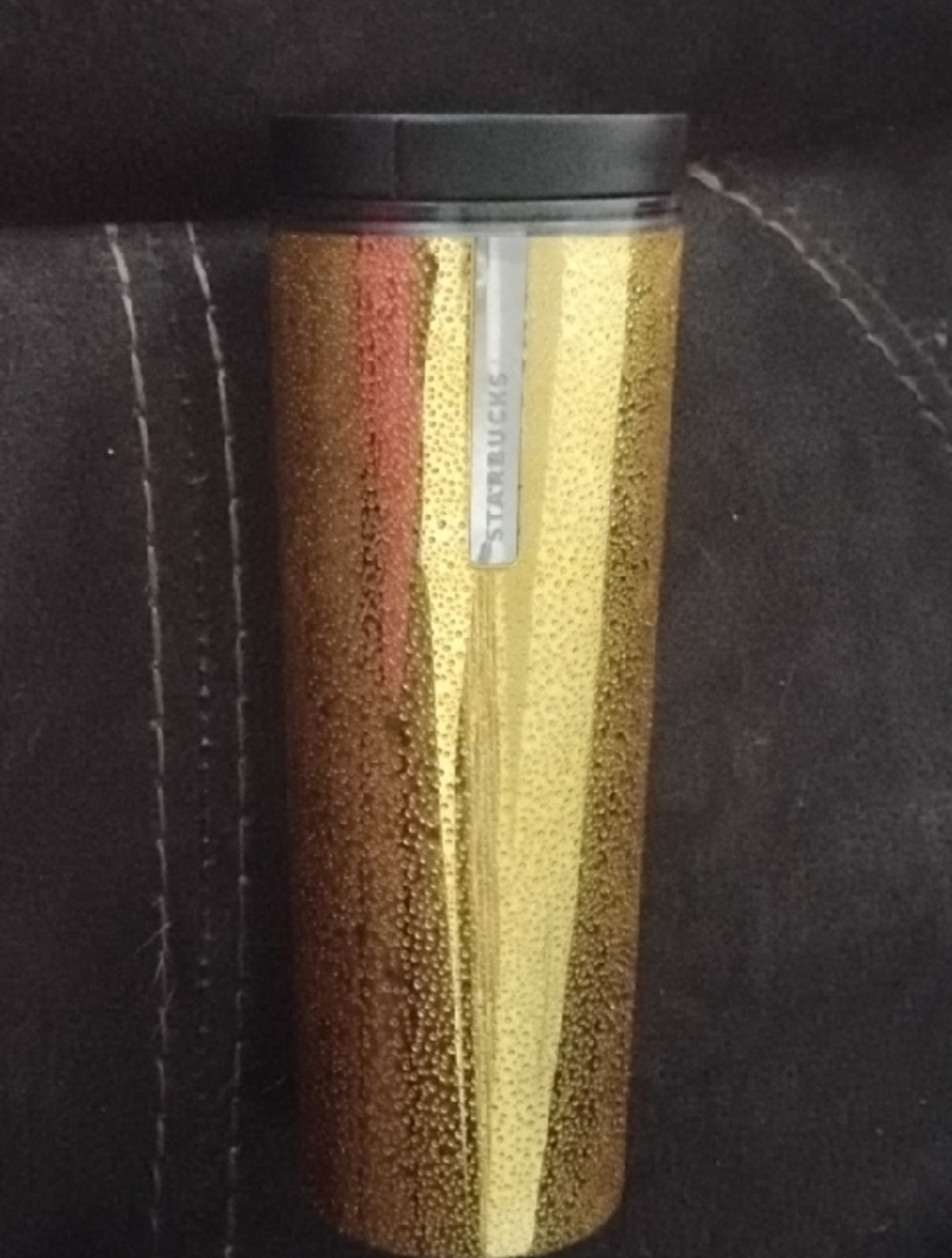Starbucks Gold Sparkle Travel Tumbler - Gold